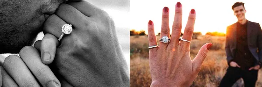 Anillos de oro, platino y plata