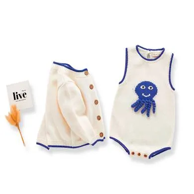 Conjunto de bebé Pulpo azul