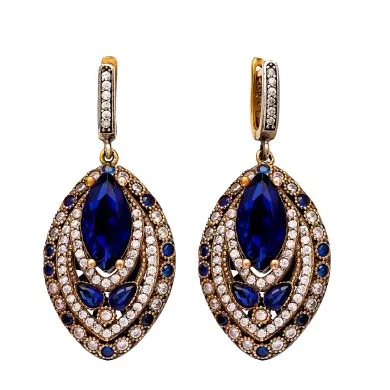 Aretes Gotas de Zafiro